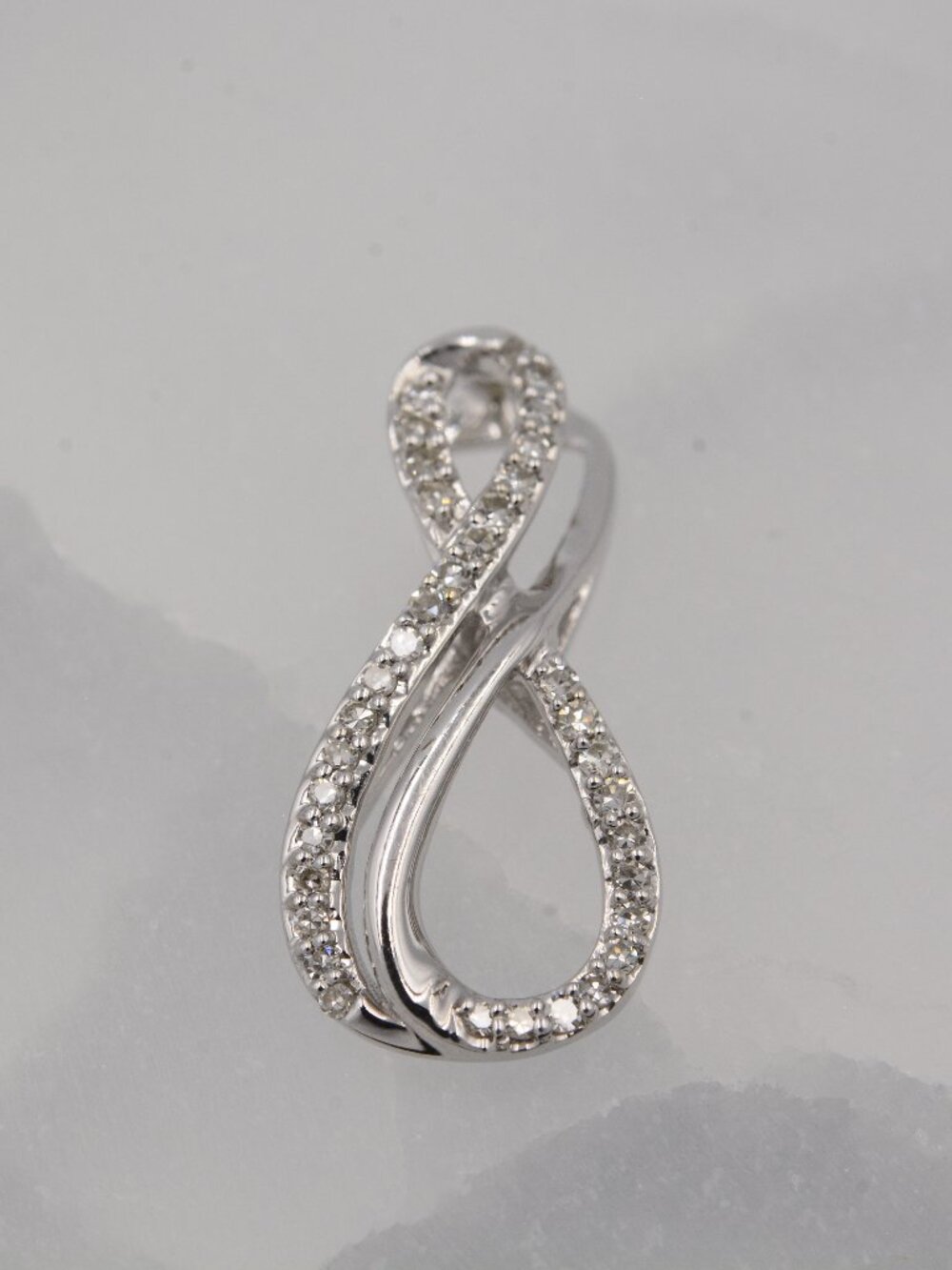 10k White Gold Diamond Necklace